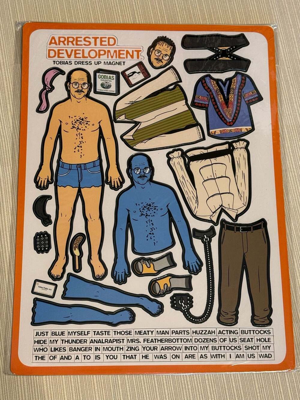 Arrested Development Tobias Funke Dress Up Magnet Set